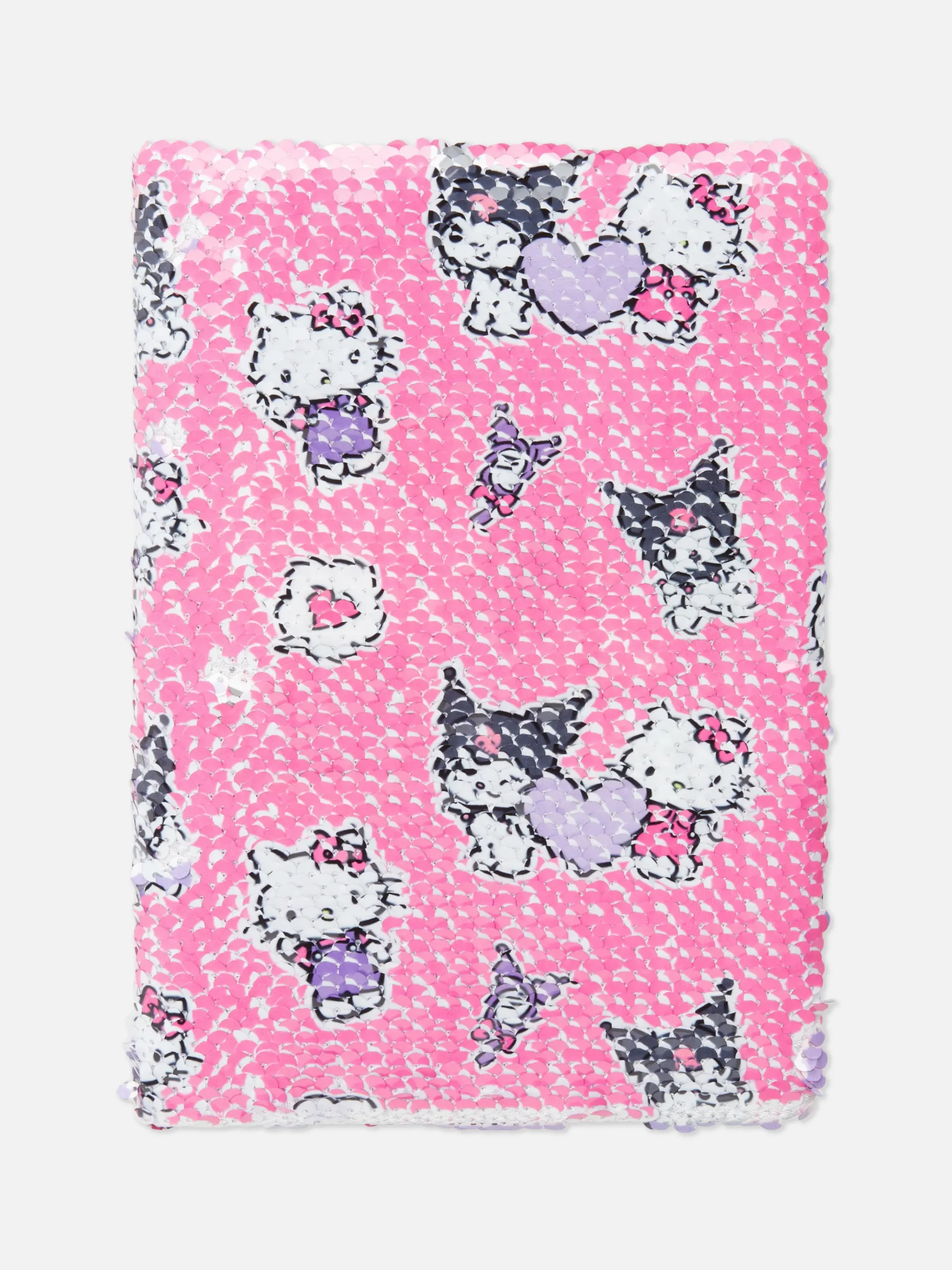 A5 Hello Kitty And Kuromi Reversible Sequin Notebook|Primark Outlet