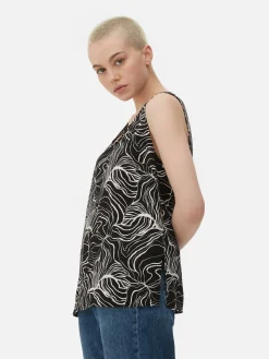 Abstract Print Sleeveless Top|Primark Hot