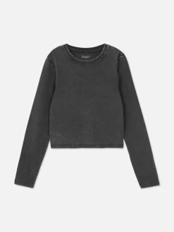Acid Wash Long Sleeve T-shirt|Primark Best