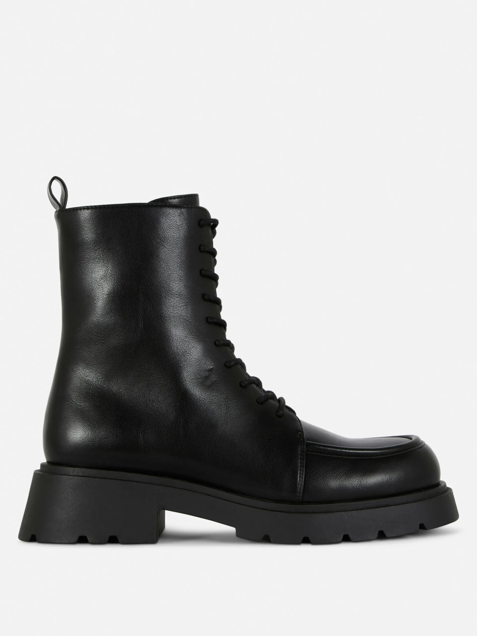 Apron Toe Laced Ankle Boots|Primark New