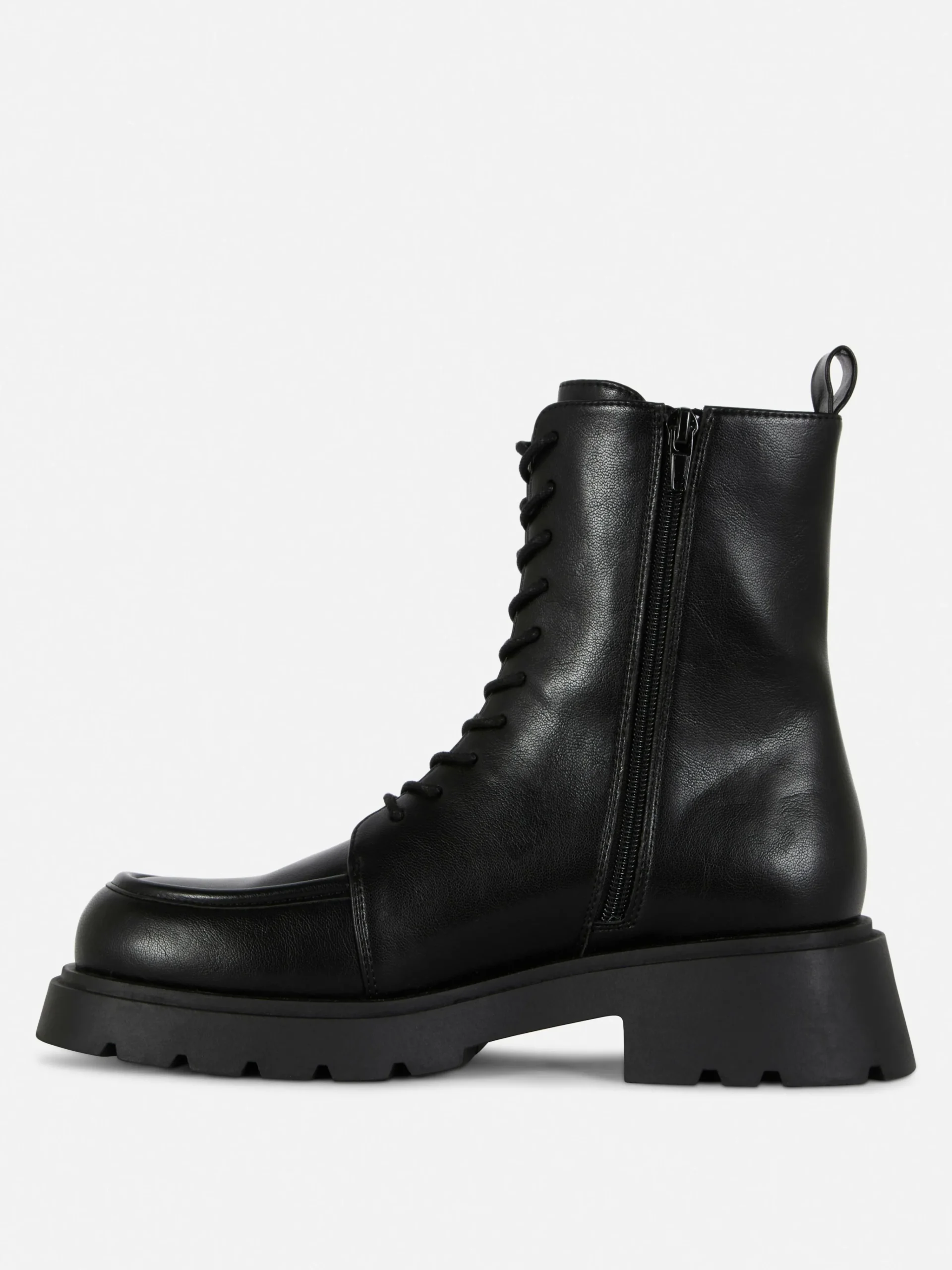 Apron Toe Laced Ankle Boots|Primark New