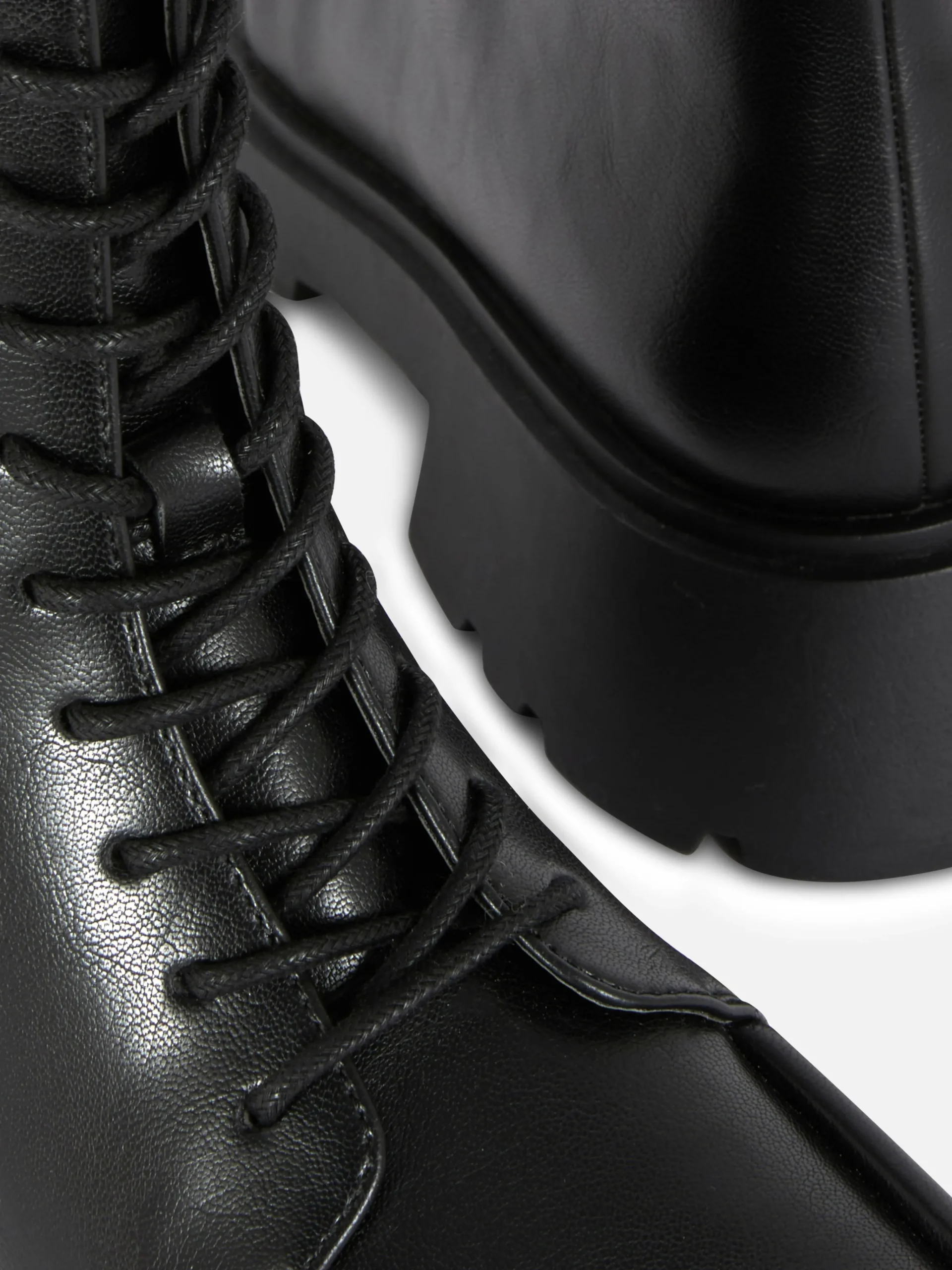 Apron Toe Laced Ankle Boots|Primark New