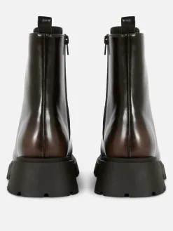 Apron Toe Laced Ankle Boots|Primark Outlet