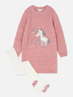 Ballerina Sweater Dress And Tights Set|Primark