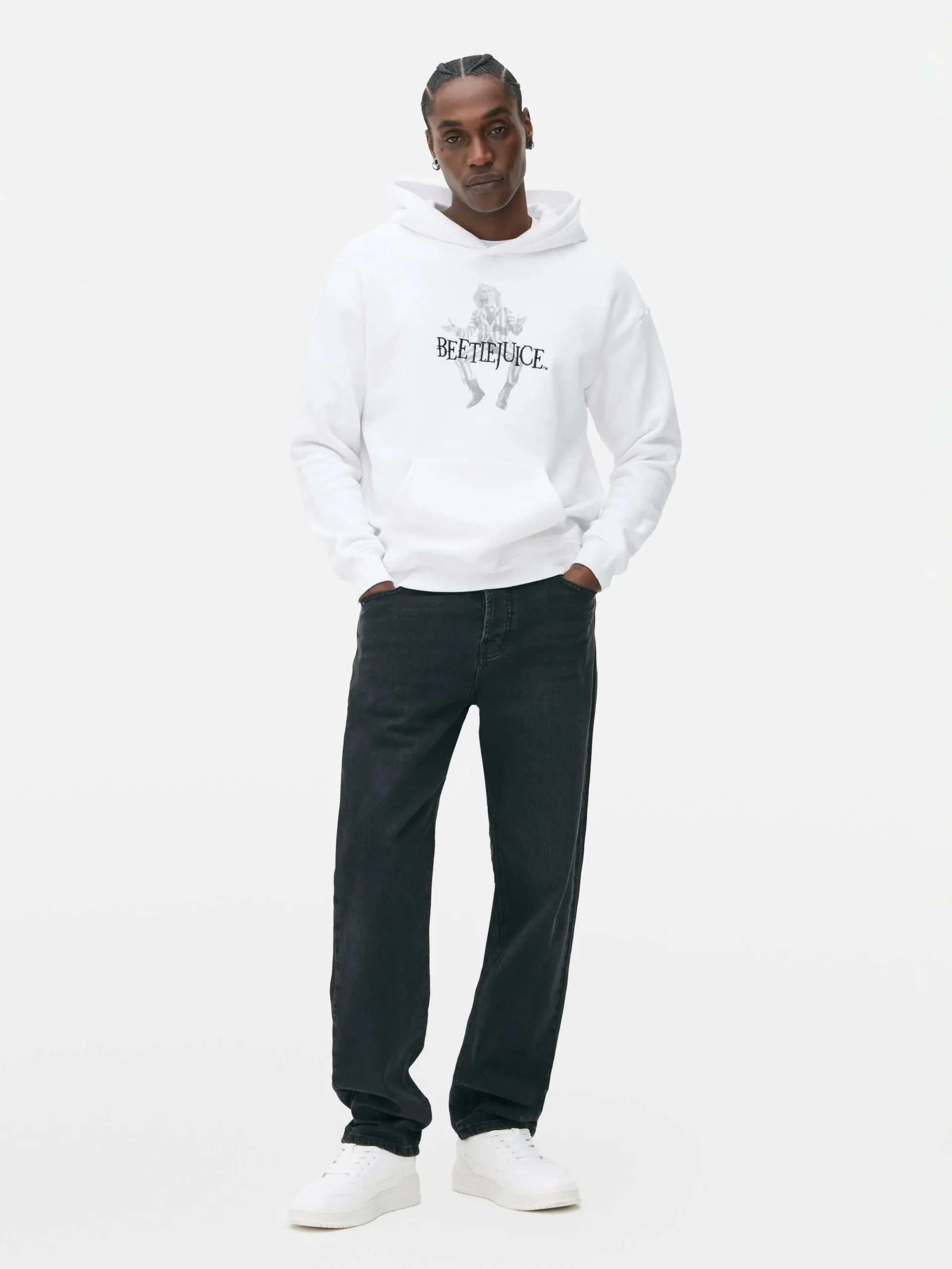 Beetlejuice Character Graphic Hoodie|Primark New
