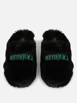 Beetlejuice Fluffy Mule Slippers|Primark Outlet