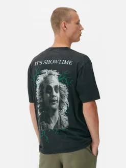 Beetlejuice Washed Effect T-Shirt|Primark