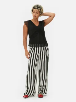 Beetlejuice X Colleen Atwood Lace Trim Blouse|Primark