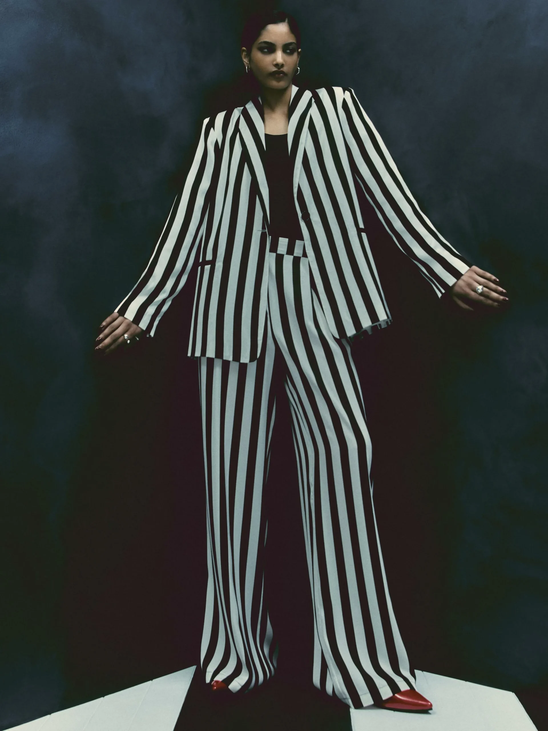 Beetlejuice X Colleen Atwood Striped Blazer|Primark Hot