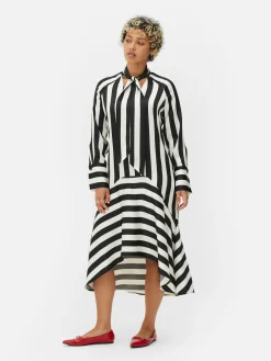 Beetlejuice X Colleen Atwood Striped Midi Dress|Primark Online