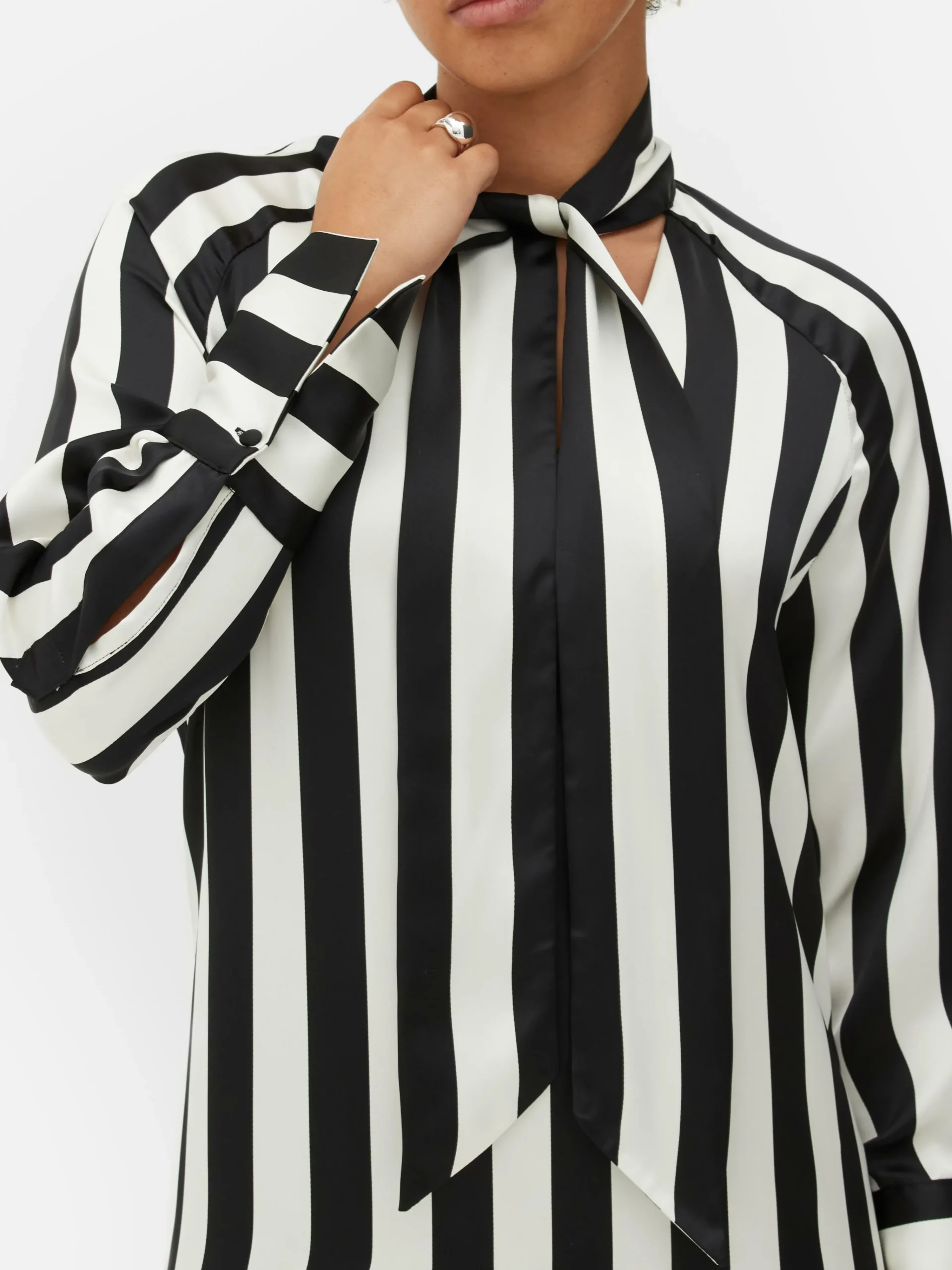 Beetlejuice X Colleen Atwood Striped Midi Dress|Primark Online