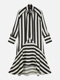 Beetlejuice X Colleen Atwood Striped Midi Dress|Primark Online