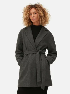 Belted Wrap Coat|Primark Online