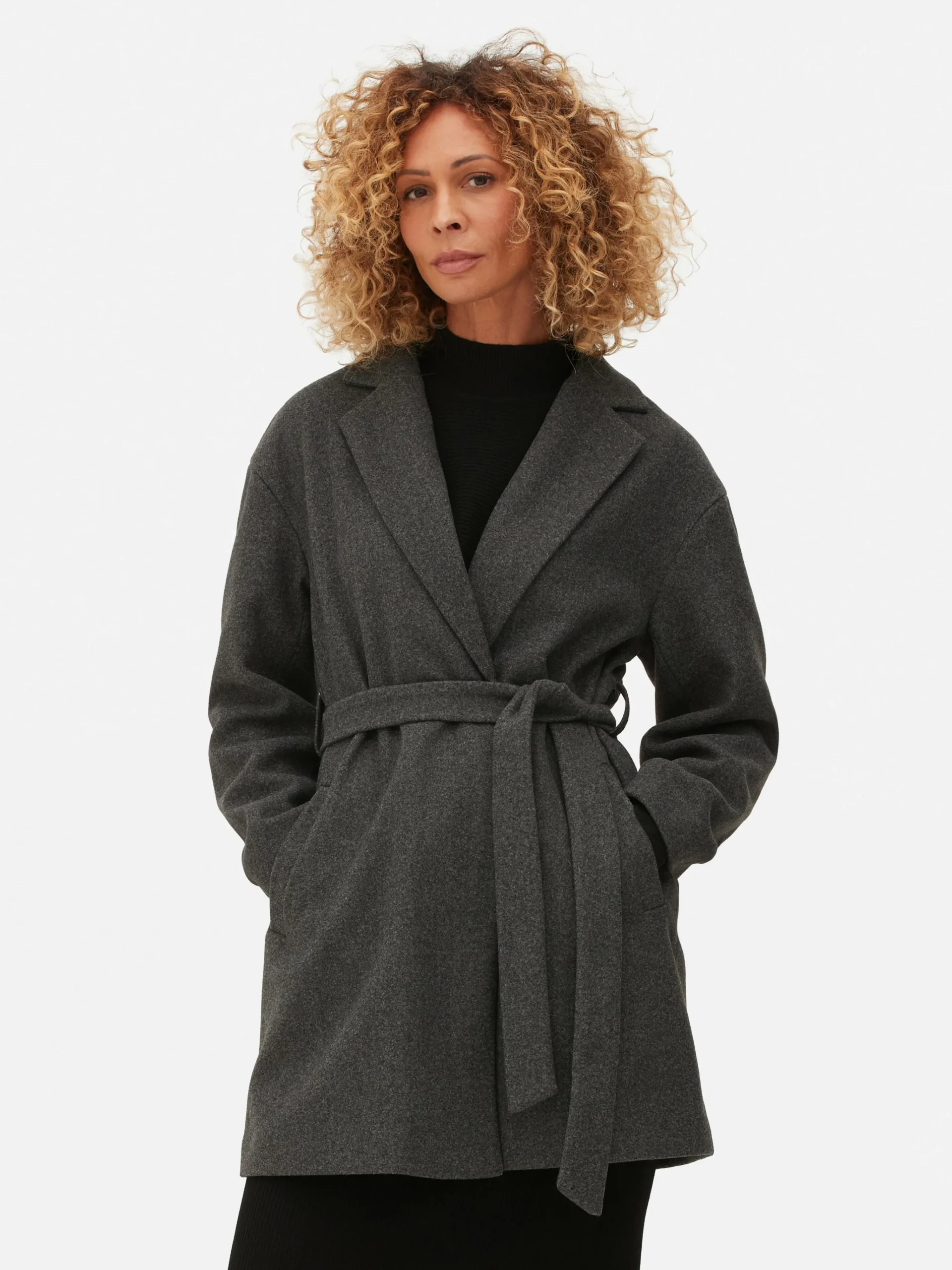 Belted Wrap Coat|Primark Online