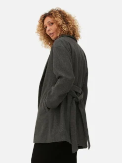 Belted Wrap Coat|Primark Online