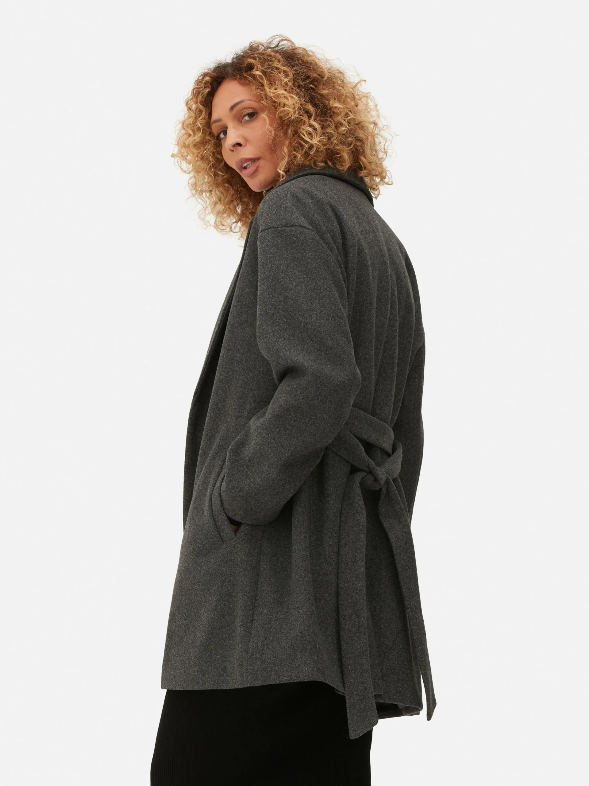 Belted Wrap Coat|Primark Online