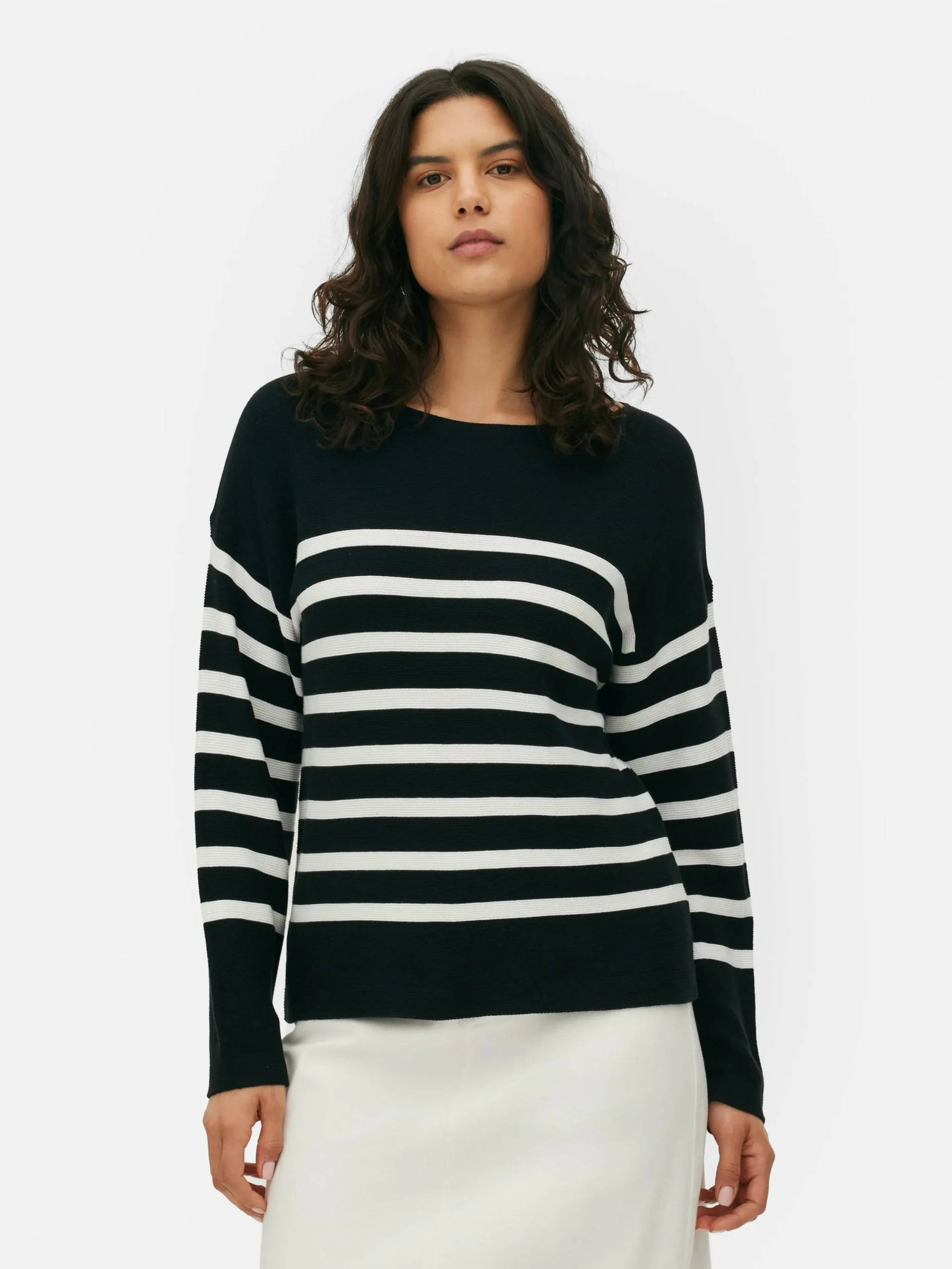 Boat Neck Long Sleeve Sweater|Primark Sale