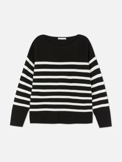 Boat Neck Long Sleeve Sweater|Primark Sale