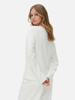 Boat Neck Long Sleeve Sweater|Primark Discount