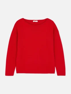 Boat Neck Long Sleeve Sweater|Primark Clearance