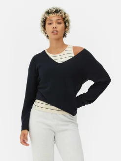 Boat Neck Long Sleeve Sweater|Primark Outlet