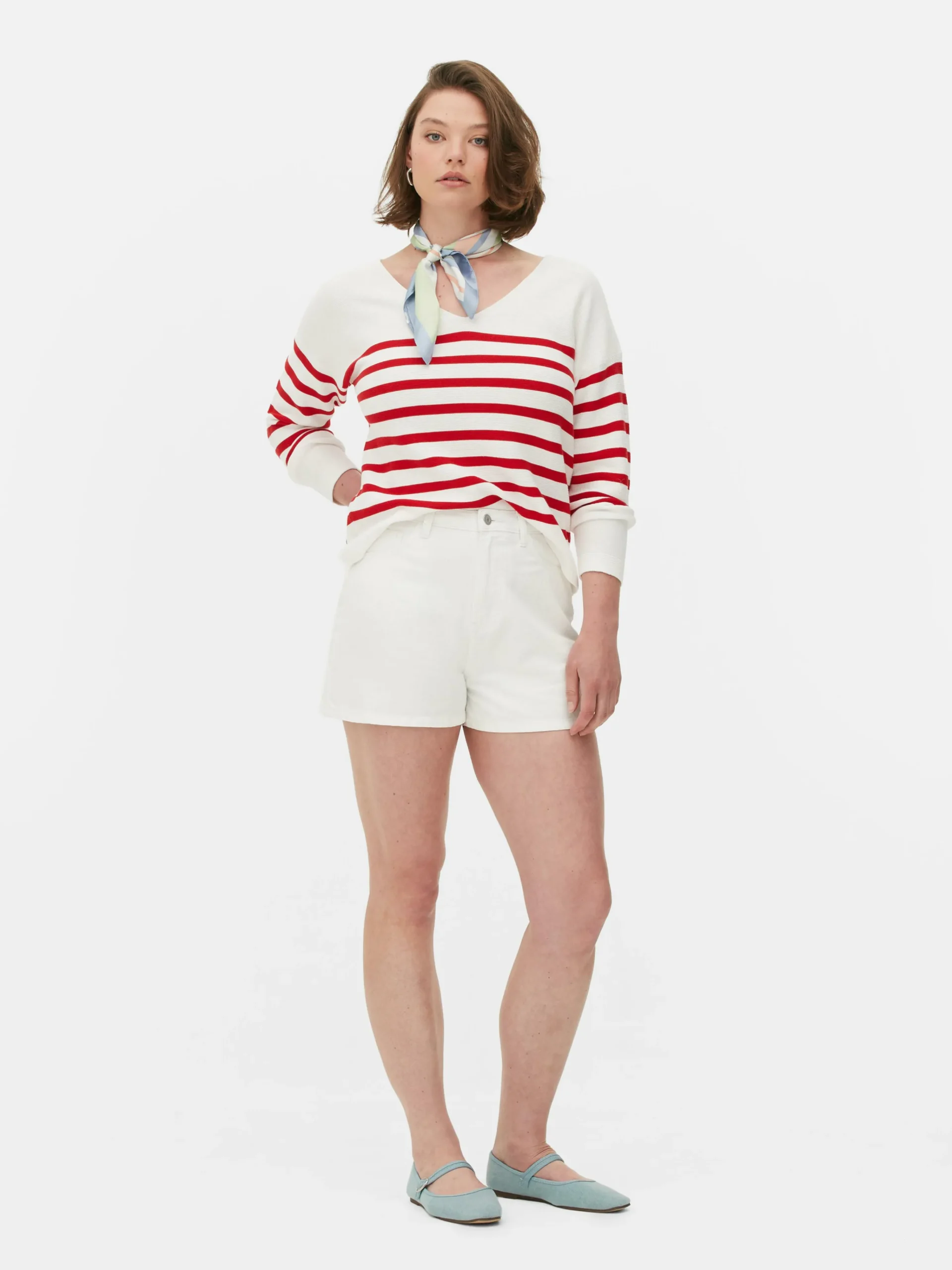 Boat Neck Long Sleeve Sweater|Primark Hot