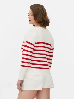Boat Neck Long Sleeve Sweater|Primark Hot