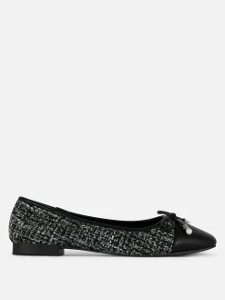 Boucle Contrast Toe Cap Ballet Flats|Primark Sale