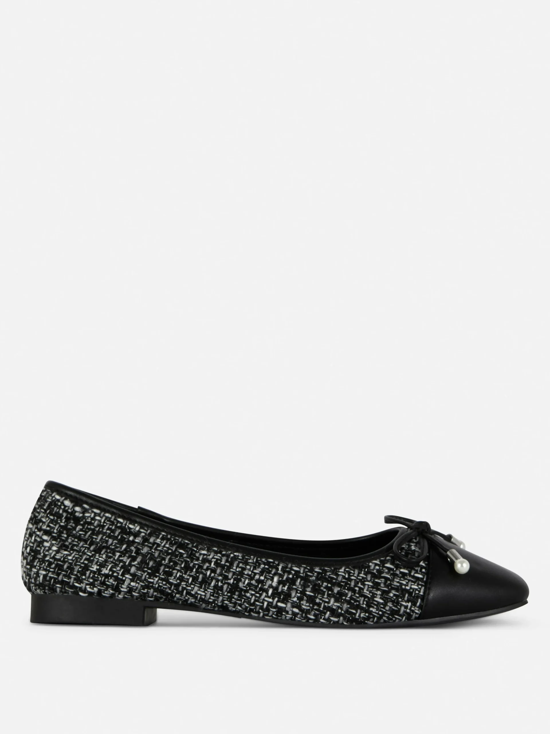 Boucle Contrast Toe Cap Ballet Flats|Primark Sale