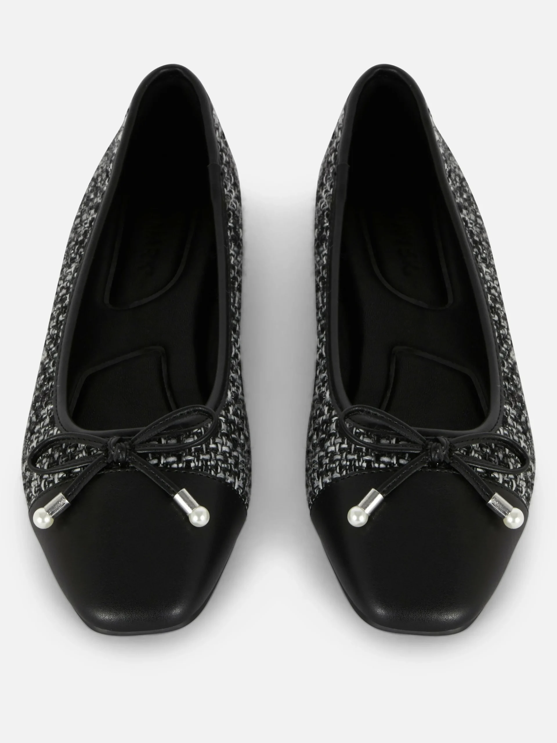 Boucle Contrast Toe Cap Ballet Flats|Primark Sale