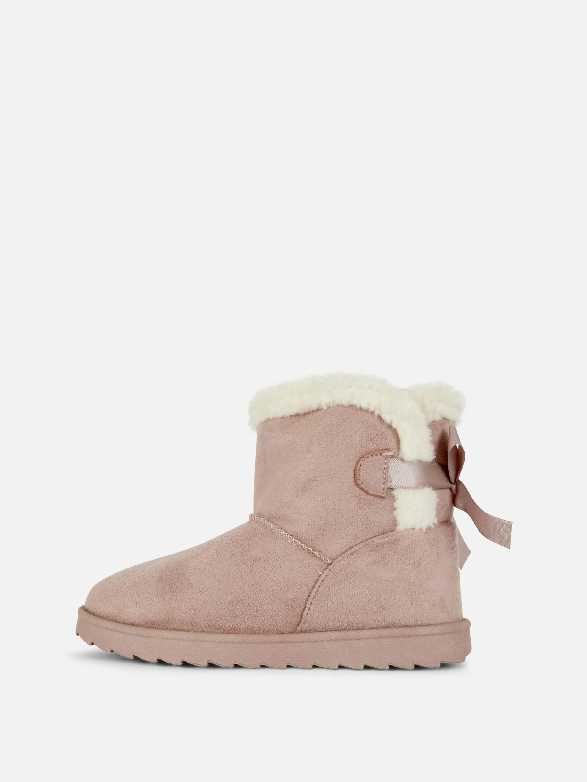 Bow Back Plush Lined Boots|Primark