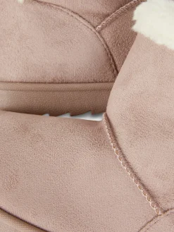 Bow Back Plush Lined Boots|Primark