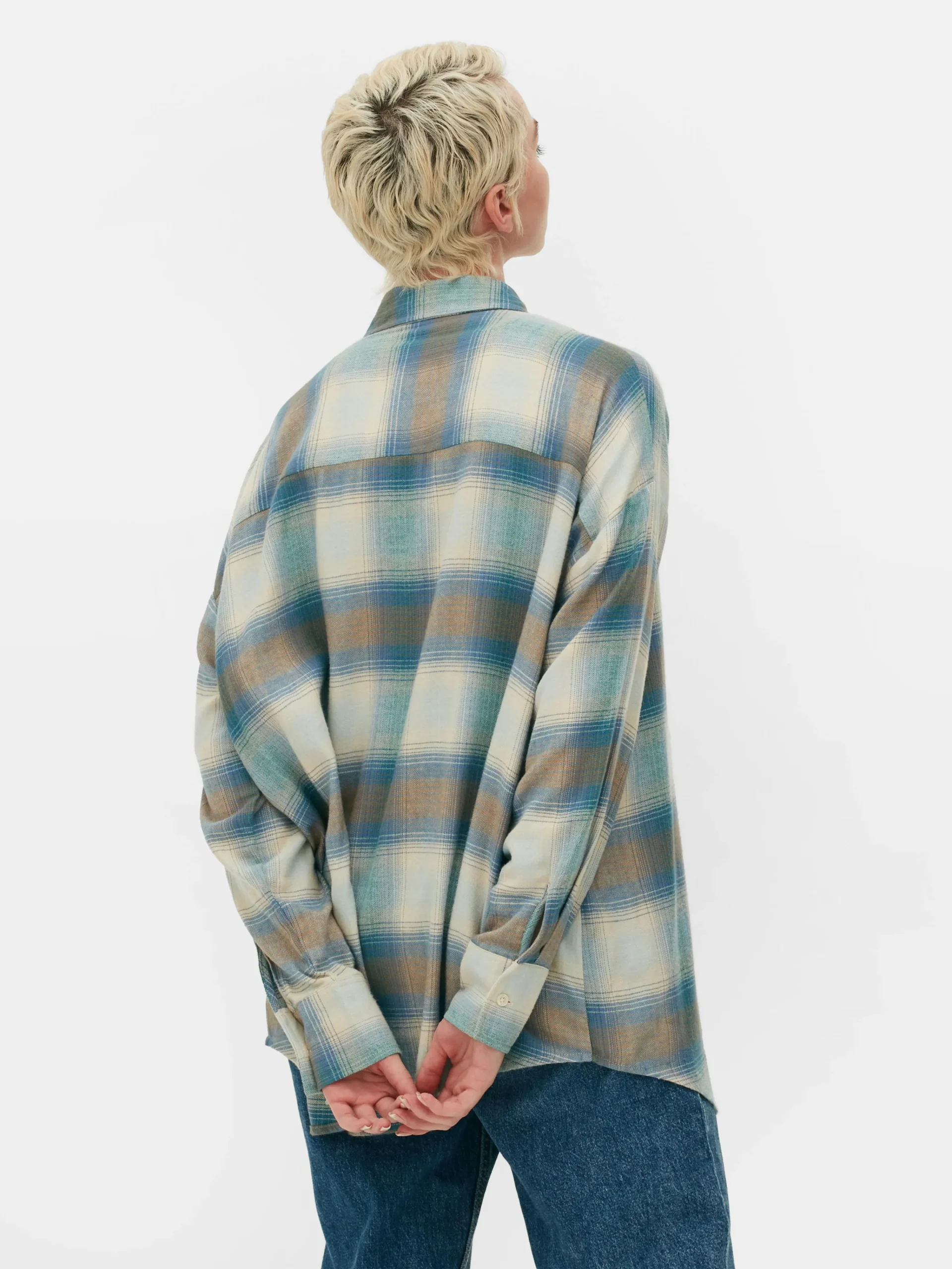 Boyfriend Fit Check Shirt|Primark Clearance