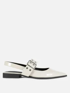 Buckle Slingback Ballerina Flats|Primark New