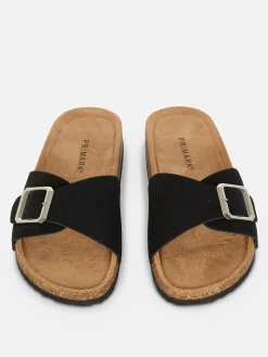 Buckle Strap Footbed Sandals|Primark New