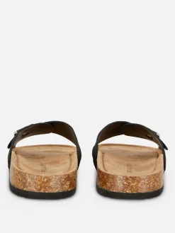 Buckle Strap Footbed Sandals|Primark New