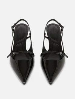 Buckled Patent Kitten Heels|Primark Hot