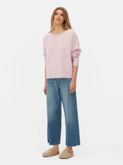 Button Shoulder Boatneck Sweater|Primark Discount