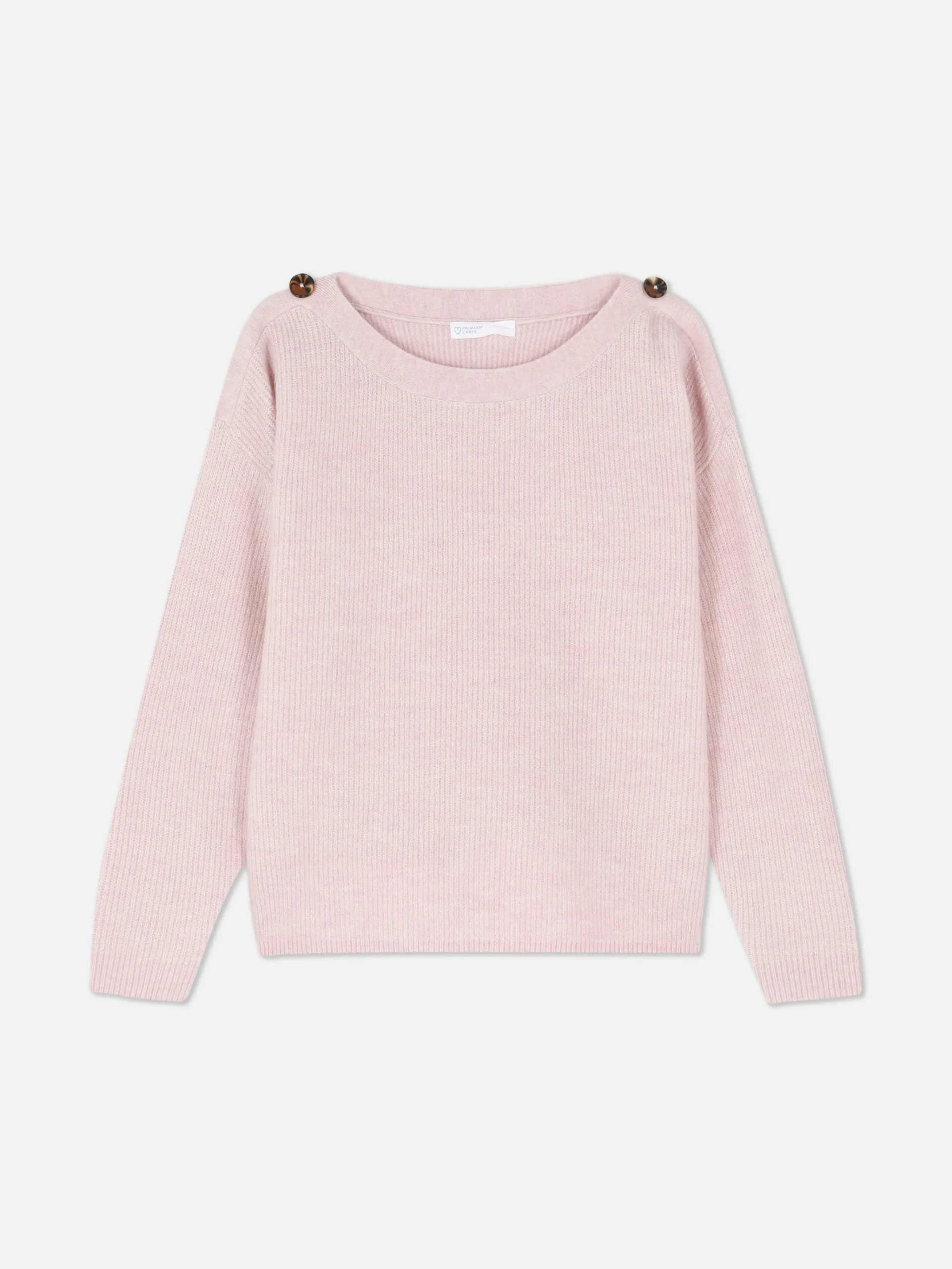 Button Shoulder Boatneck Sweater|Primark Discount