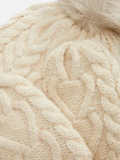 Cable Knit Beanie And Mittens Set|Primark Online