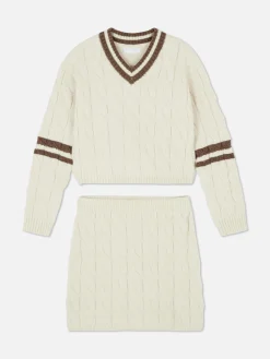 Cable Knit Sweater And Skirt Set|Primark Best