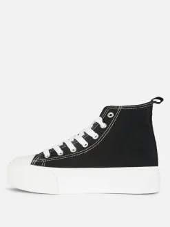 Canvas Flatform High Tops|Primark Clearance