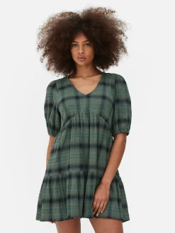 Check Mini Tea Dress|Primark Clearance