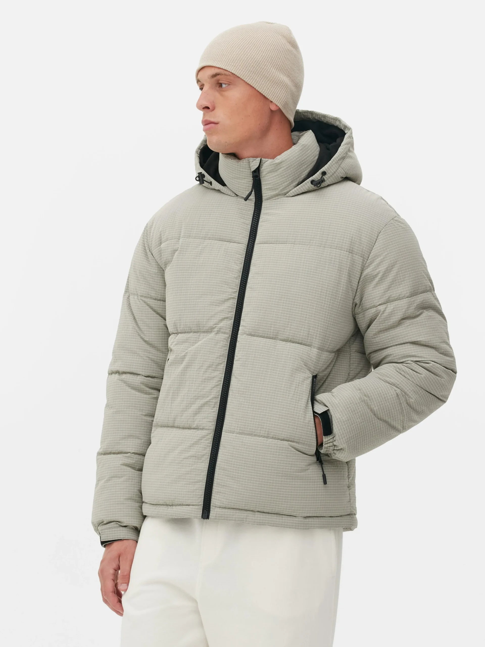 Check Puffer Jacket|Primark Hot