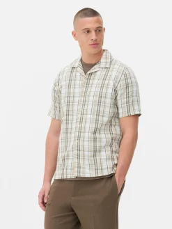 Check Textured Short Sleeve Shirt|Primark Best