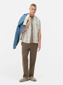 Check Textured Short Sleeve Shirt|Primark Best