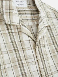 Check Textured Short Sleeve Shirt|Primark Best