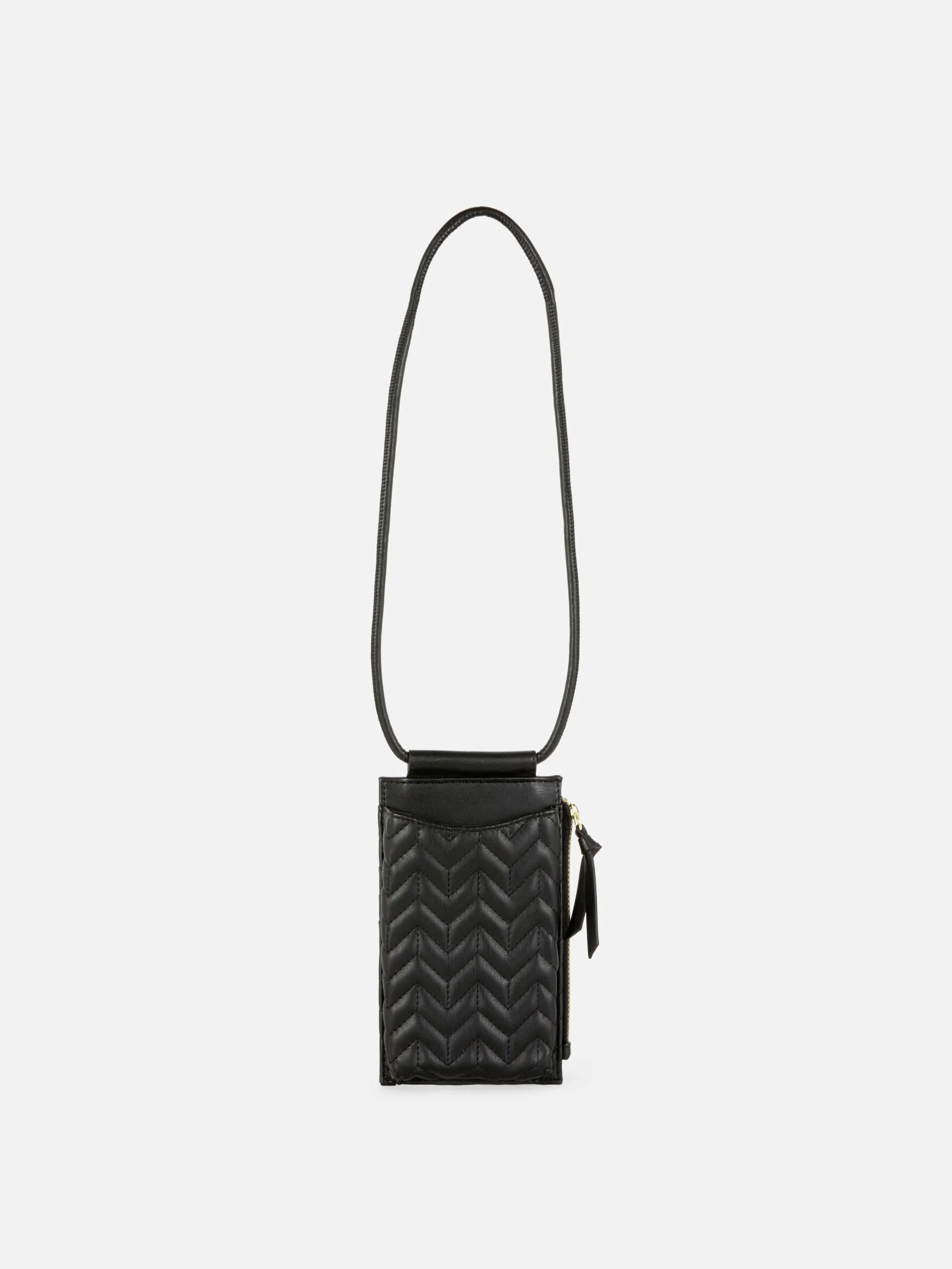 Chevron Quilted Zip Phone Bag|Primark Sale