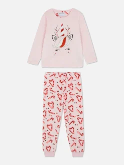 Christmas Unicorn Fleece Pajamas|Primark Online