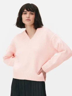 Chunky V-Neck Sweater|Primark Outlet